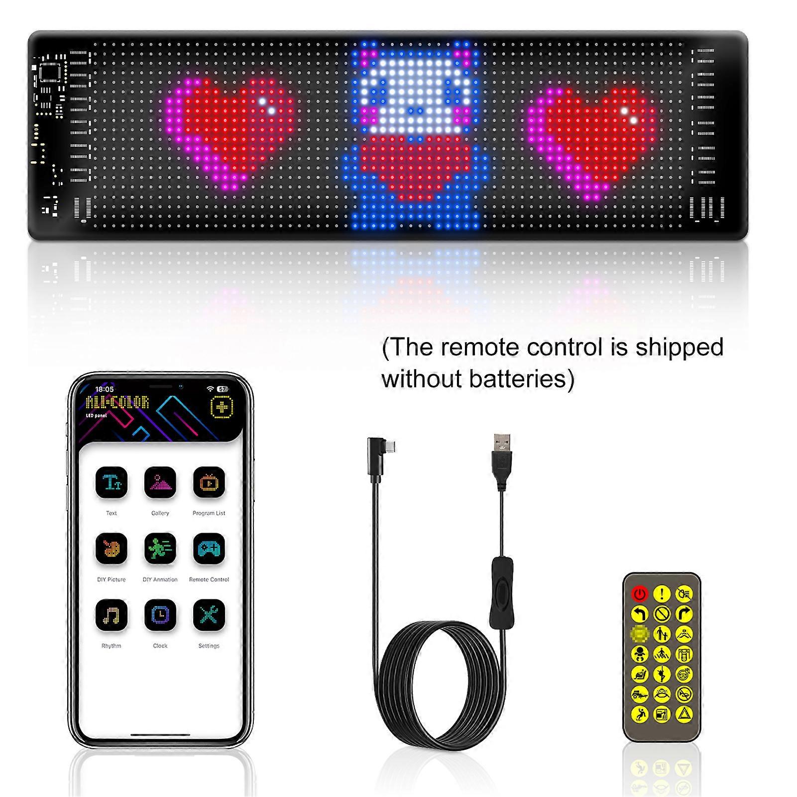 LED Flexible Display APP BT Car Advertising Screen Full Color Intelligent Vehicle Sticker Soft Screen Display IP65 Water Resistant Flexible Screen