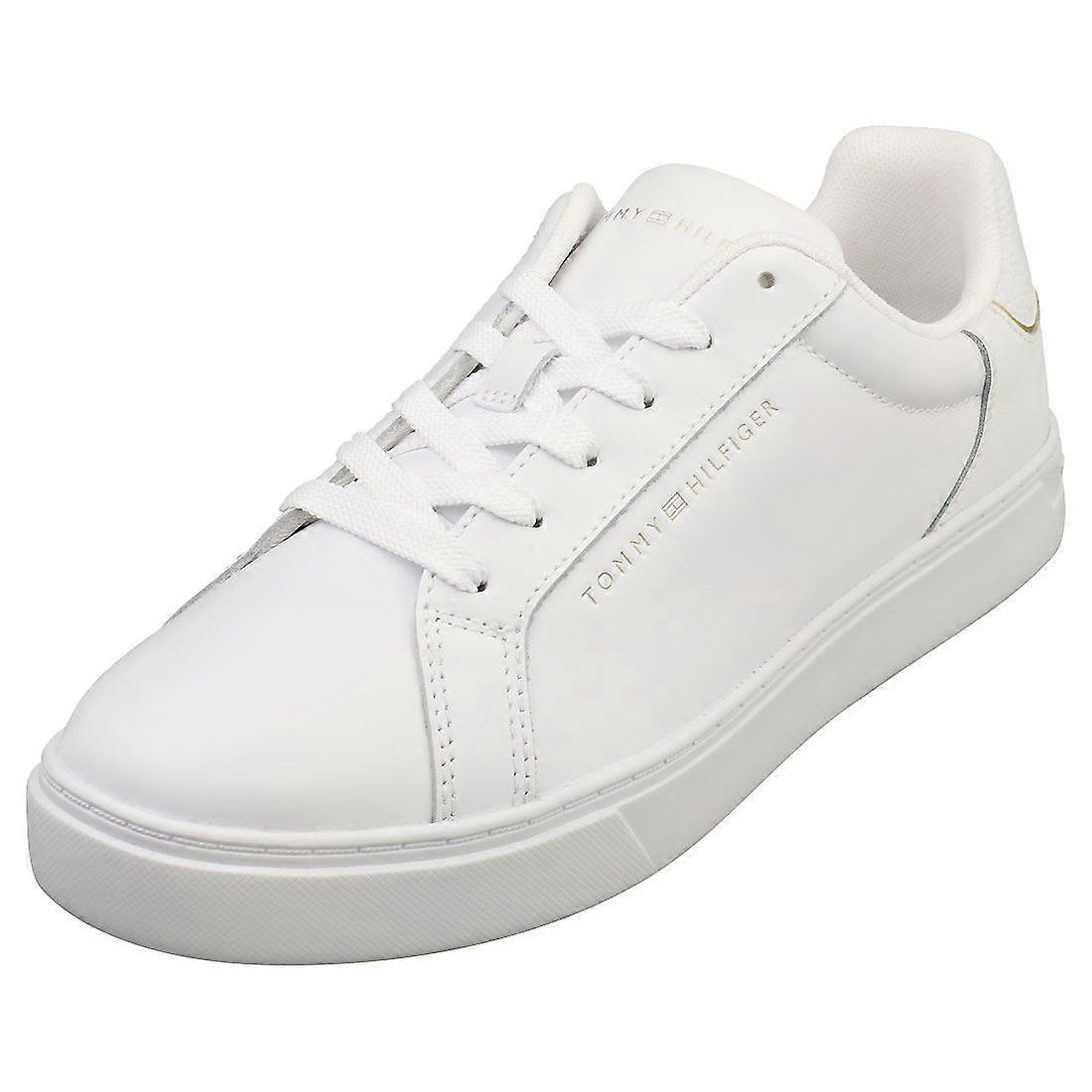 Tommy Hilfiger Essential Court Sneaker Womens Casual Trainers in White