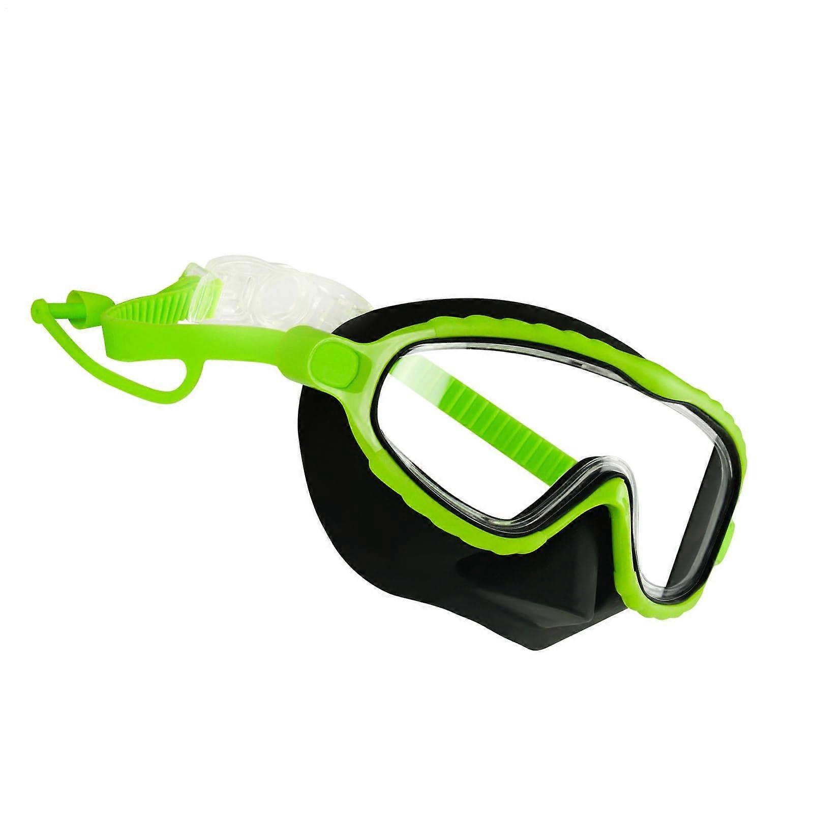 swim goggles with nose cover, AntiFog NoLeak Clear snorkeling goggles