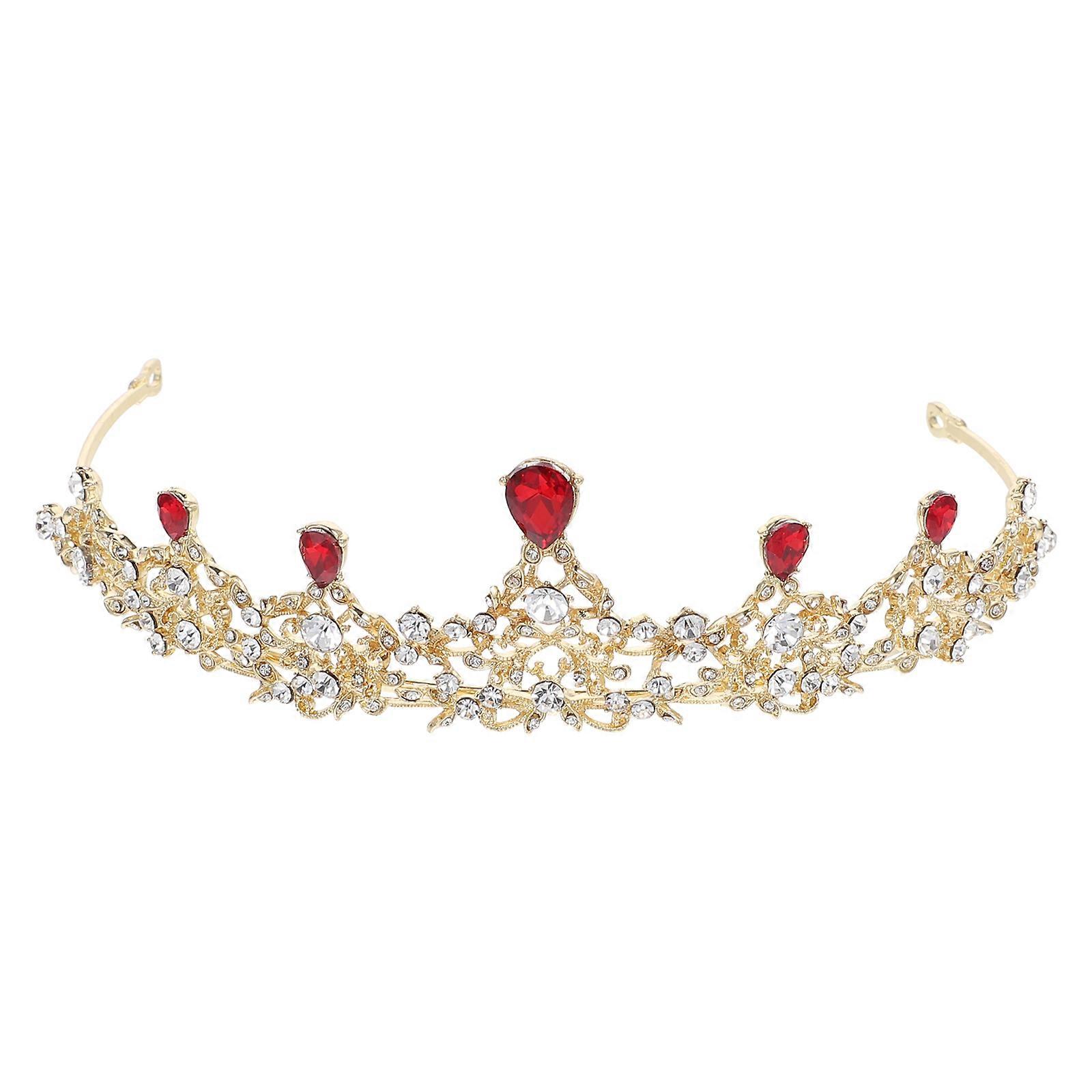 Here's a polished and professional product description based on your input:
 
**Elegant Vintage Rhinestone Alloy Crown Tiara – Perfect for Brides &