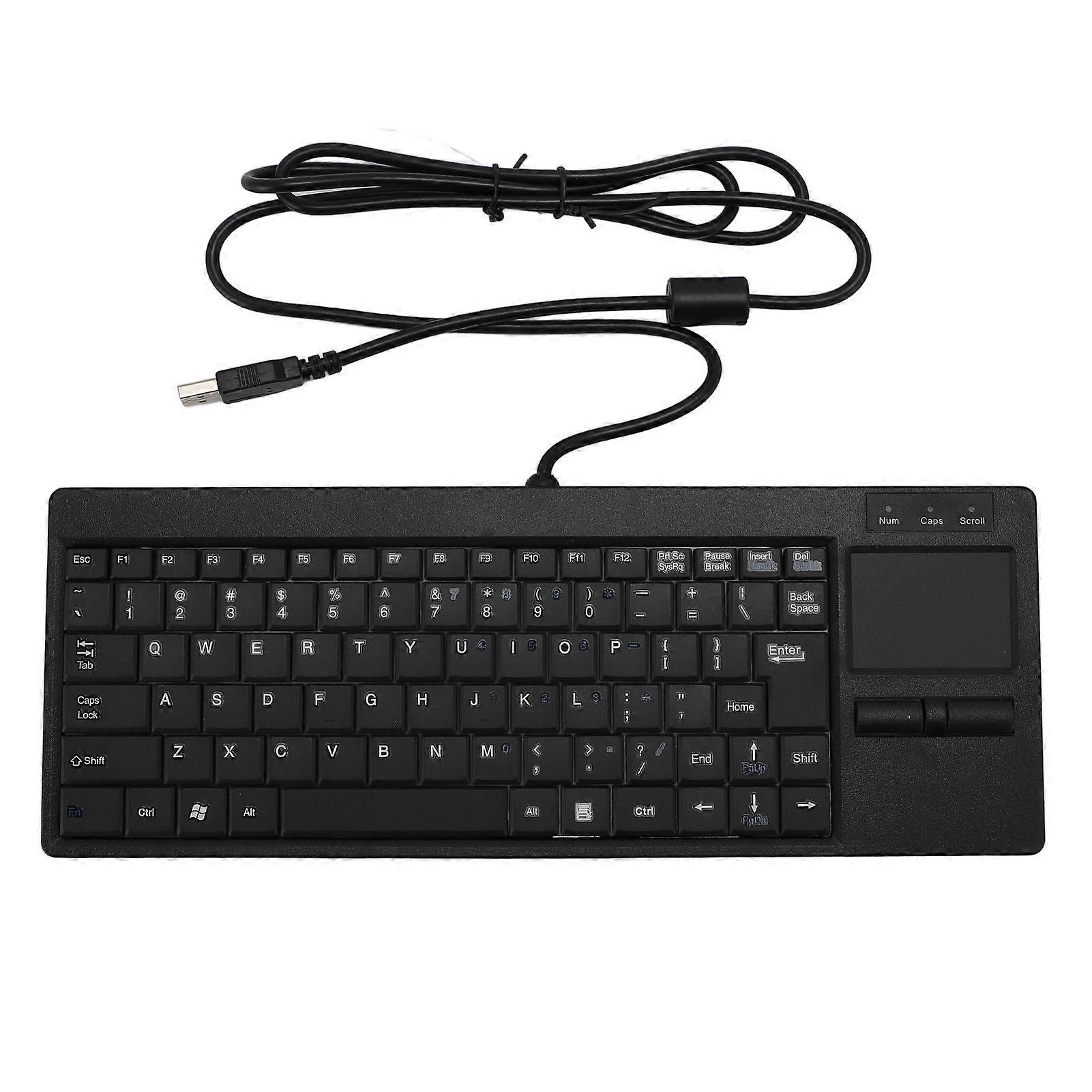 Clavier USB mécanique avec pavé tactile, résistant à l'eau IP68, compatible HUB, mini clavier filaire pour usage industriel