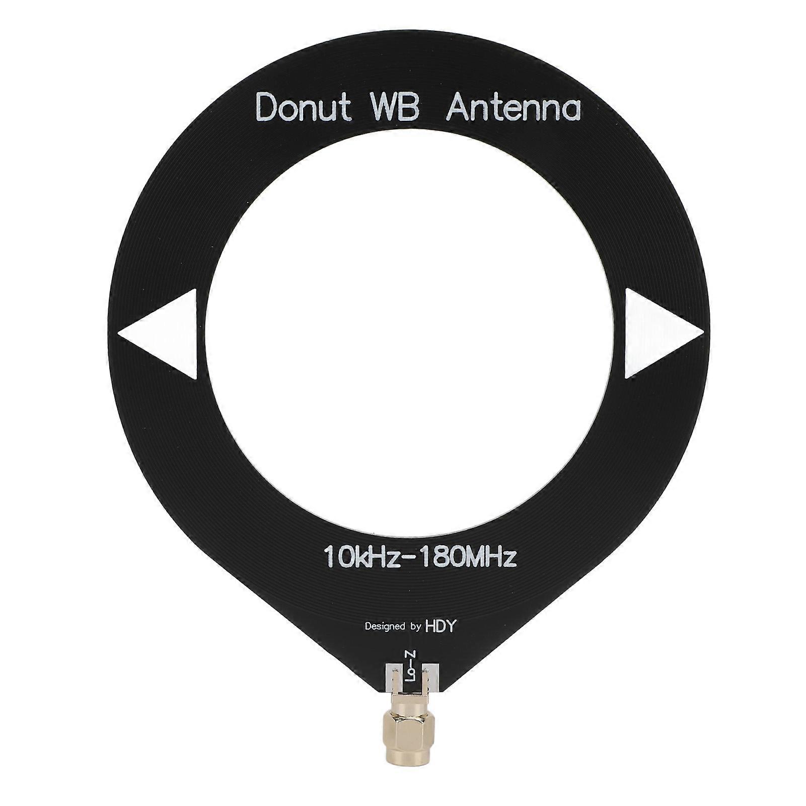 10kHz-180MHz WB Donut Loop Antenna, SMA Male Interface, Portable, for Camping and Outdoor