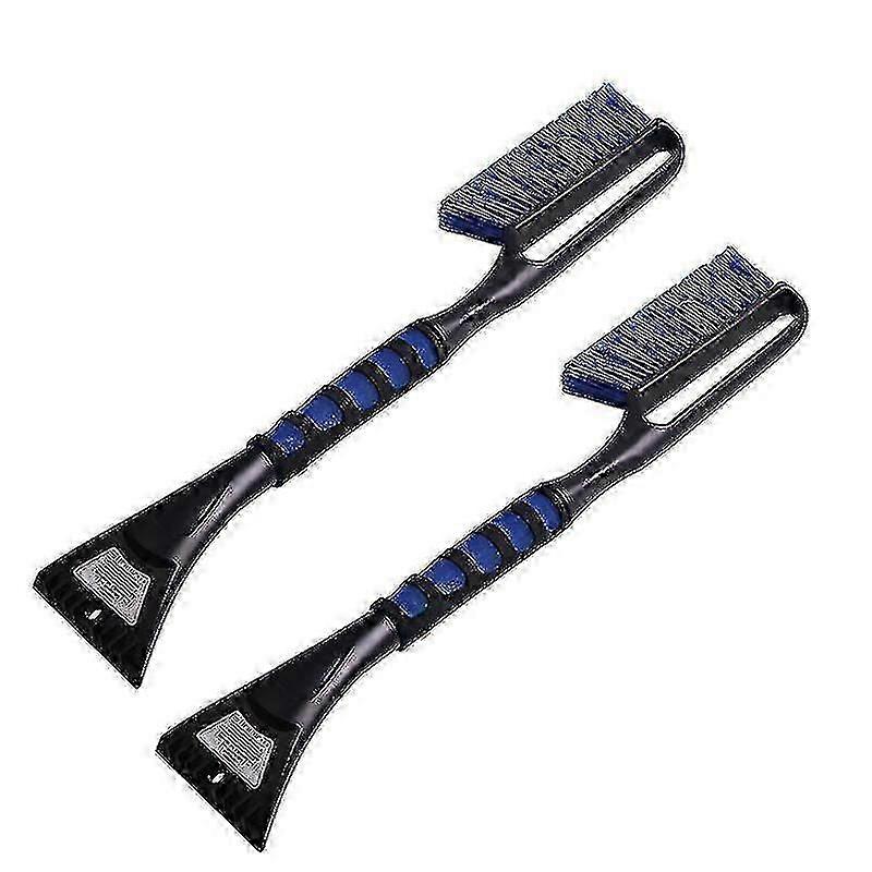 ほうき付き2-in-1カーアイススクレーパー、27インチスノーブラシカー、車、トラック、SUV用アンチスクラッチアイススクレーパー