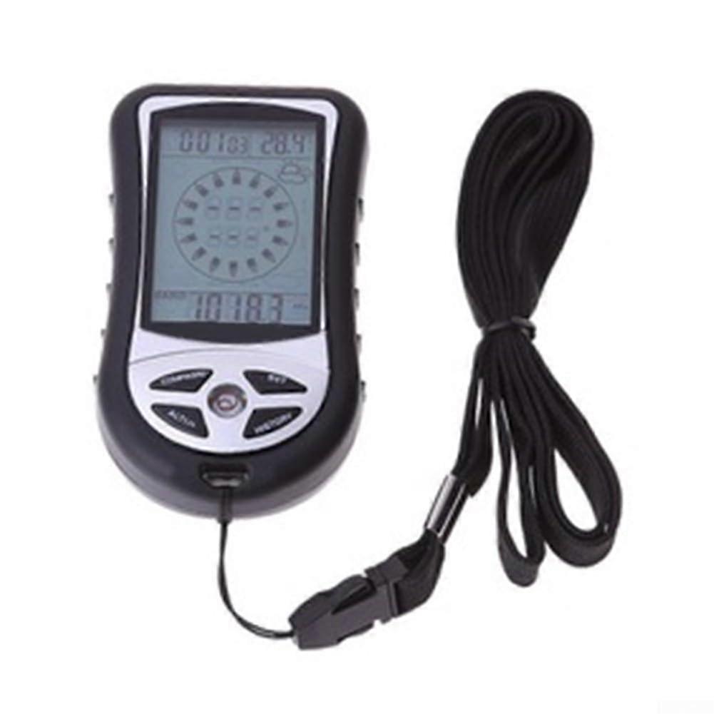 Portable Weather Hiking Equipment Altimeter Barometer Thermometer with Digital Display, Waterproof Design, Lightweight, Compact