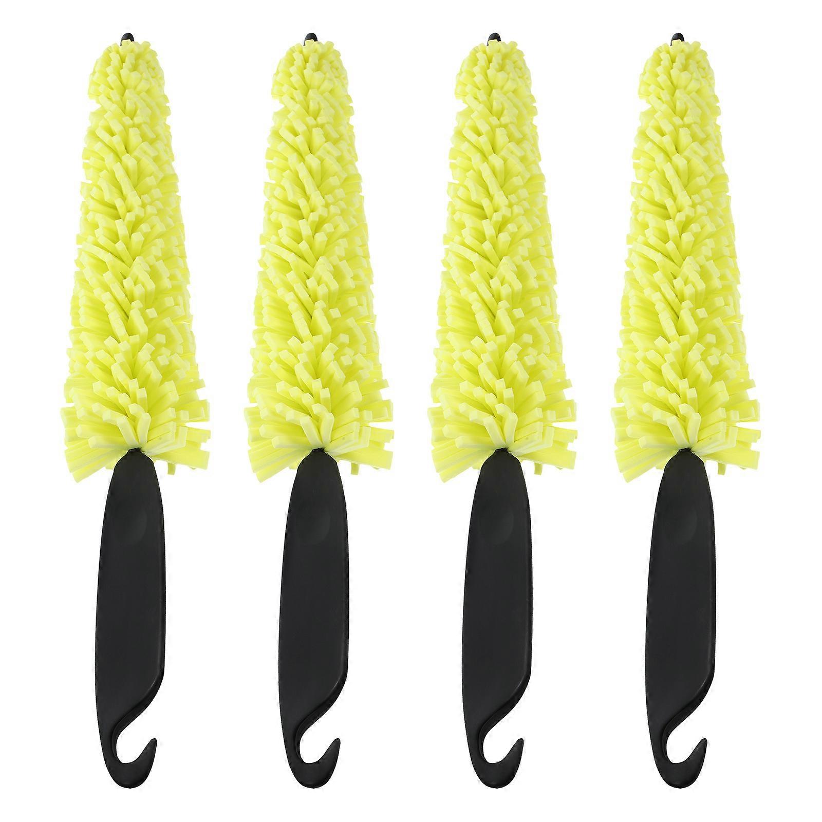 Soft Wheel Brush Car Cleaning Yellow 29.00X5.50X5.50CM Portable Design For Professional 4Pcs