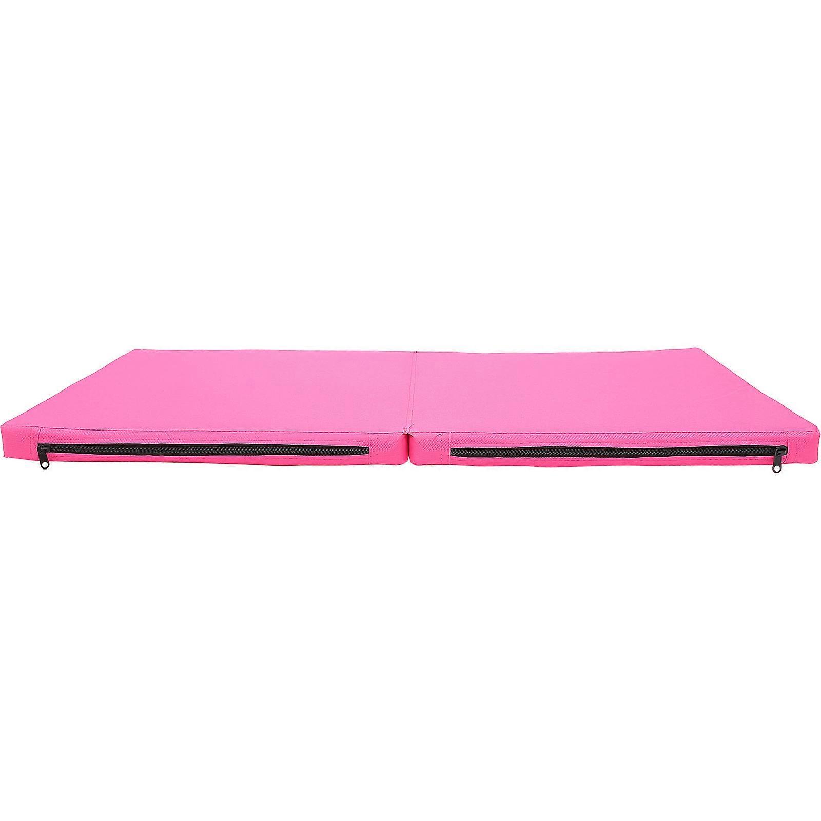 体操トレーニングマットオックスフォード生地エクササイズマットクッションピンク100x50x5cm 1個