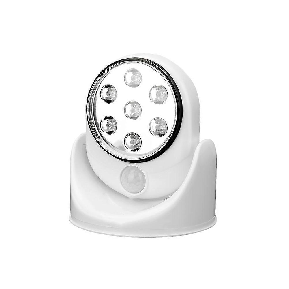 Lampe de jardin LED à capteur de mouvement rotatif pour l’extérieur, la chambre et le couloir - Veilleuse alimentée par batterie avec arrêt automatique