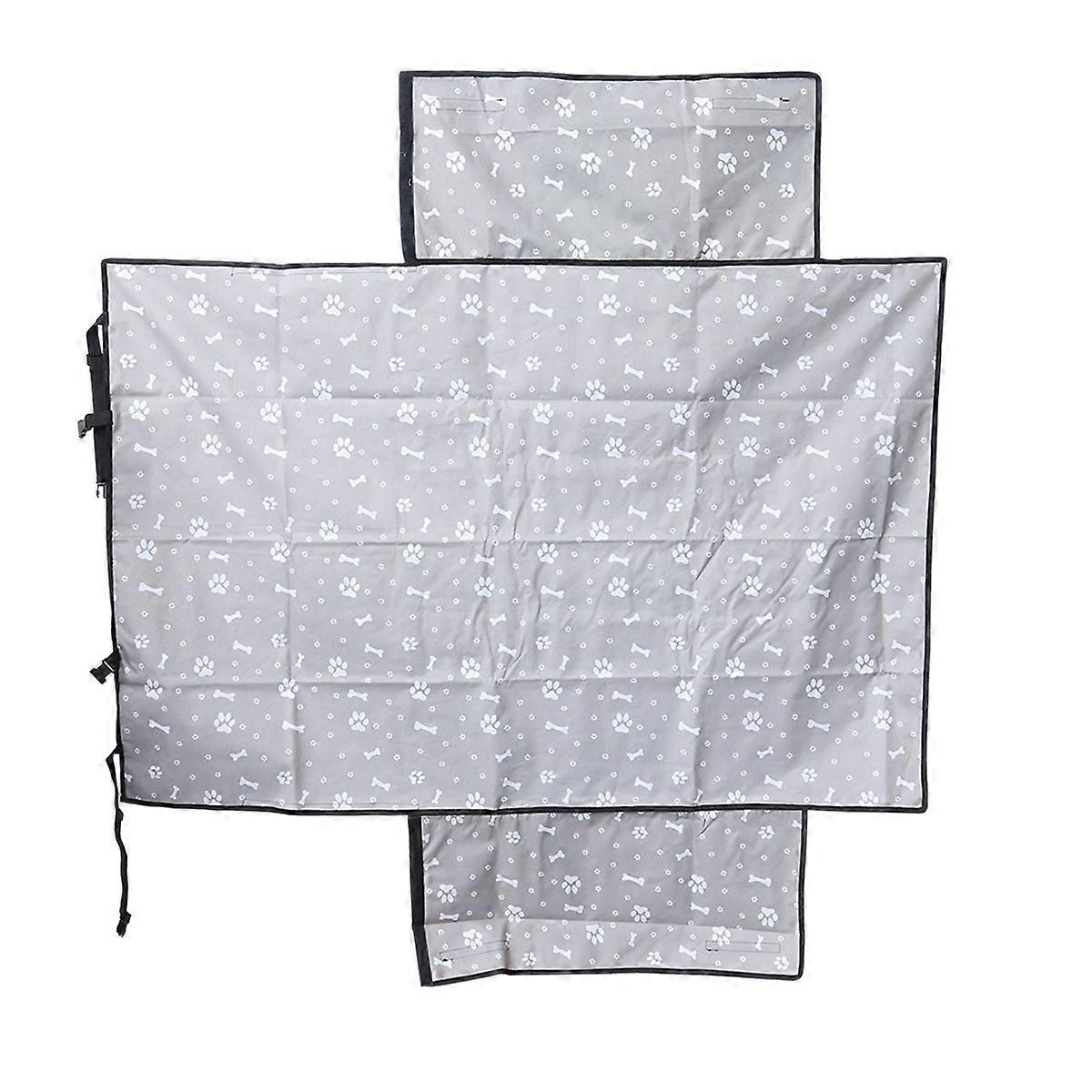 Trunk Cover for Dogs Enclosed Skidproof Design Waterproof Foldable Grey 1pc