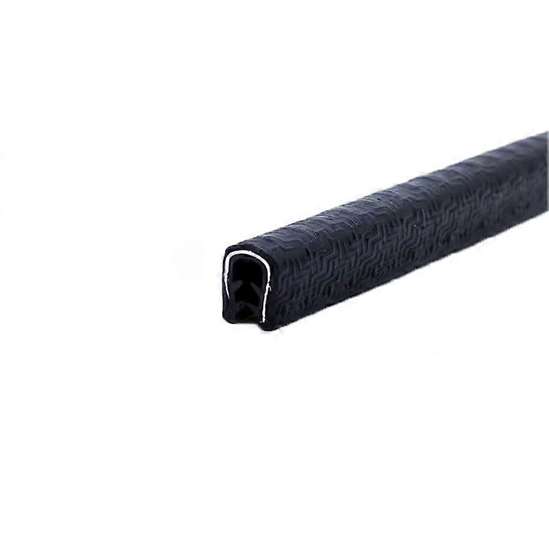 Uchannel edge trim, rubber seal, weather protection for sharp edges (Black)