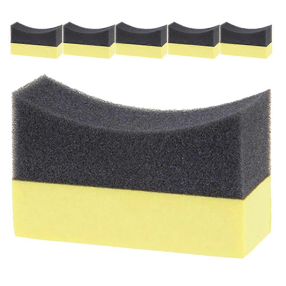 Waxing Pads for Car Detailing Tire Brushes for Cleaning Tires 3.93X2.75X1.57in Outdoor Use 6Pcs
