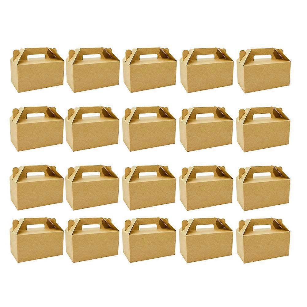 Brown Paper Food Packing Boxes for Storage Use Ideal for Sandwiches Sushi and Fries 25pcs