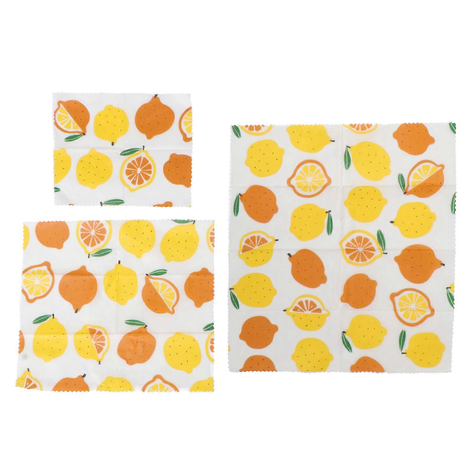 Beeswax Fresh-Keeping Cloth Reusable Food Wraps For Business Owners 36x33cm 3Pcs