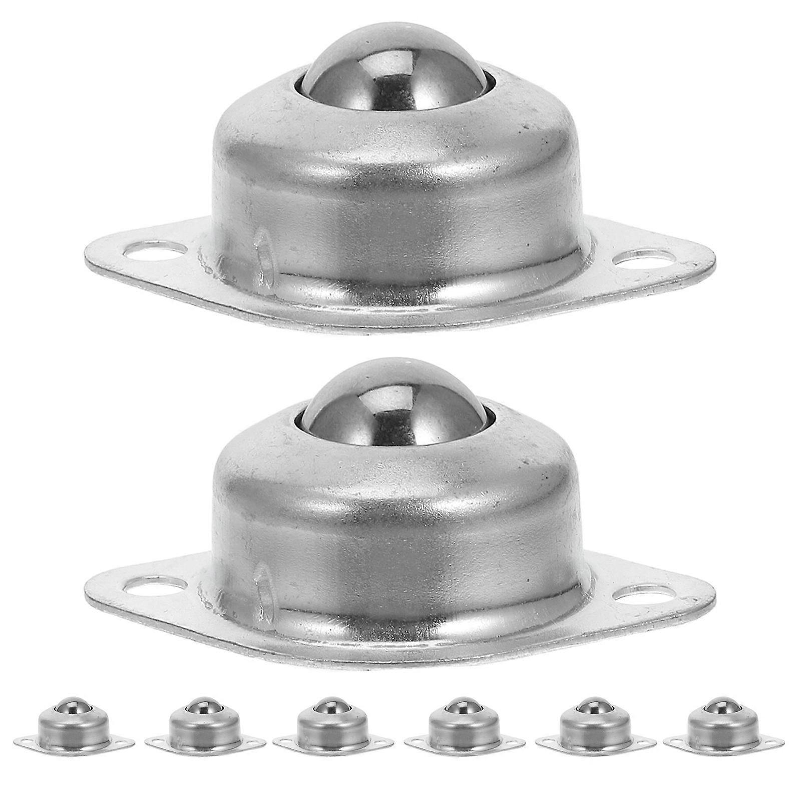 Roulements à billes à rouleaux Transfert de billes monté sur bride Acier métallique pour diverses applications Rotation à 360 degrés 8 pièces
