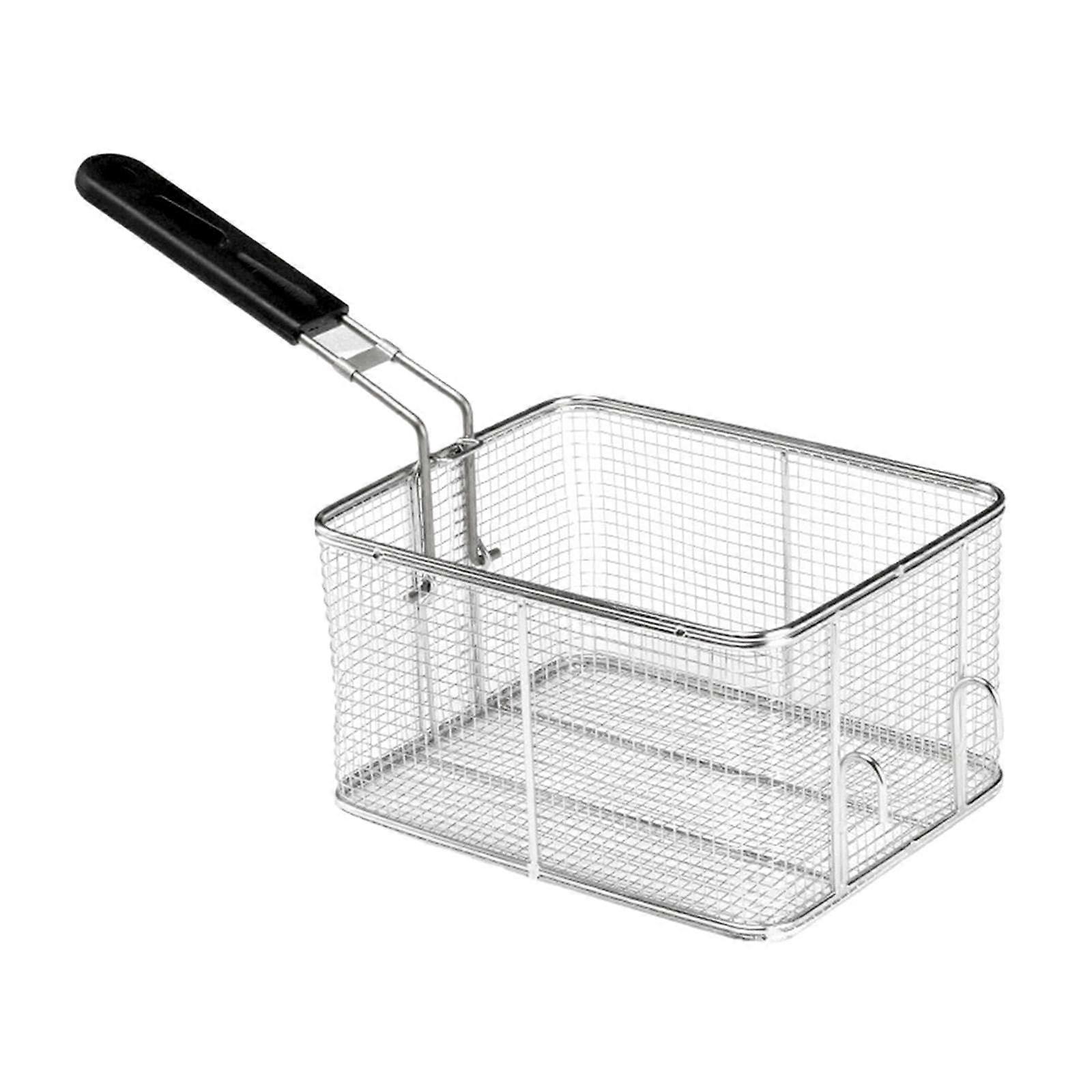 Stainless Steel Fine Mesh Frying Basket with Reinforced Handle