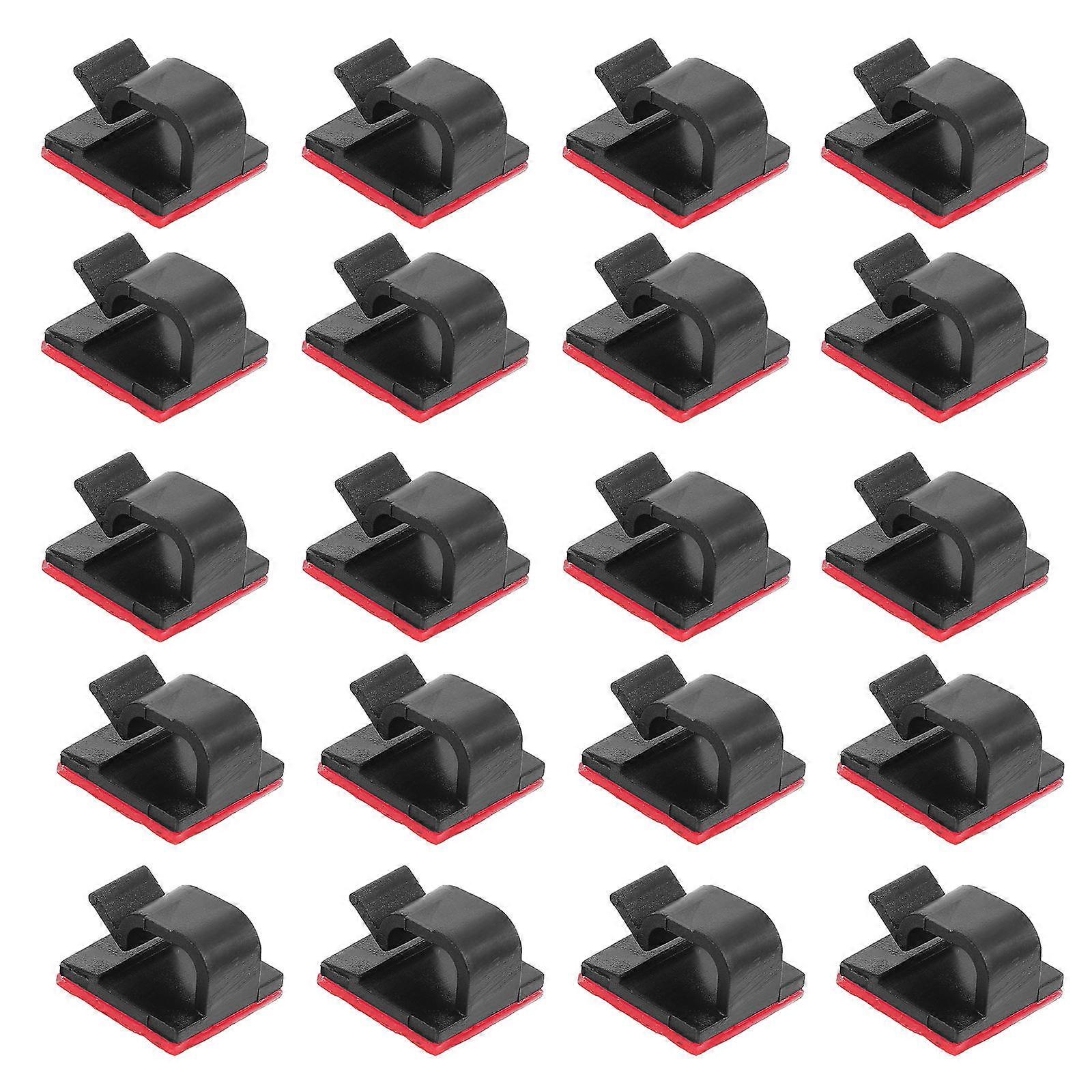 Cable Clips Self Adhesive Wire Fixing Clamp Cable Management Car Dash Cam 1.42X1.36X0.88CM Minimalist Design 100Set