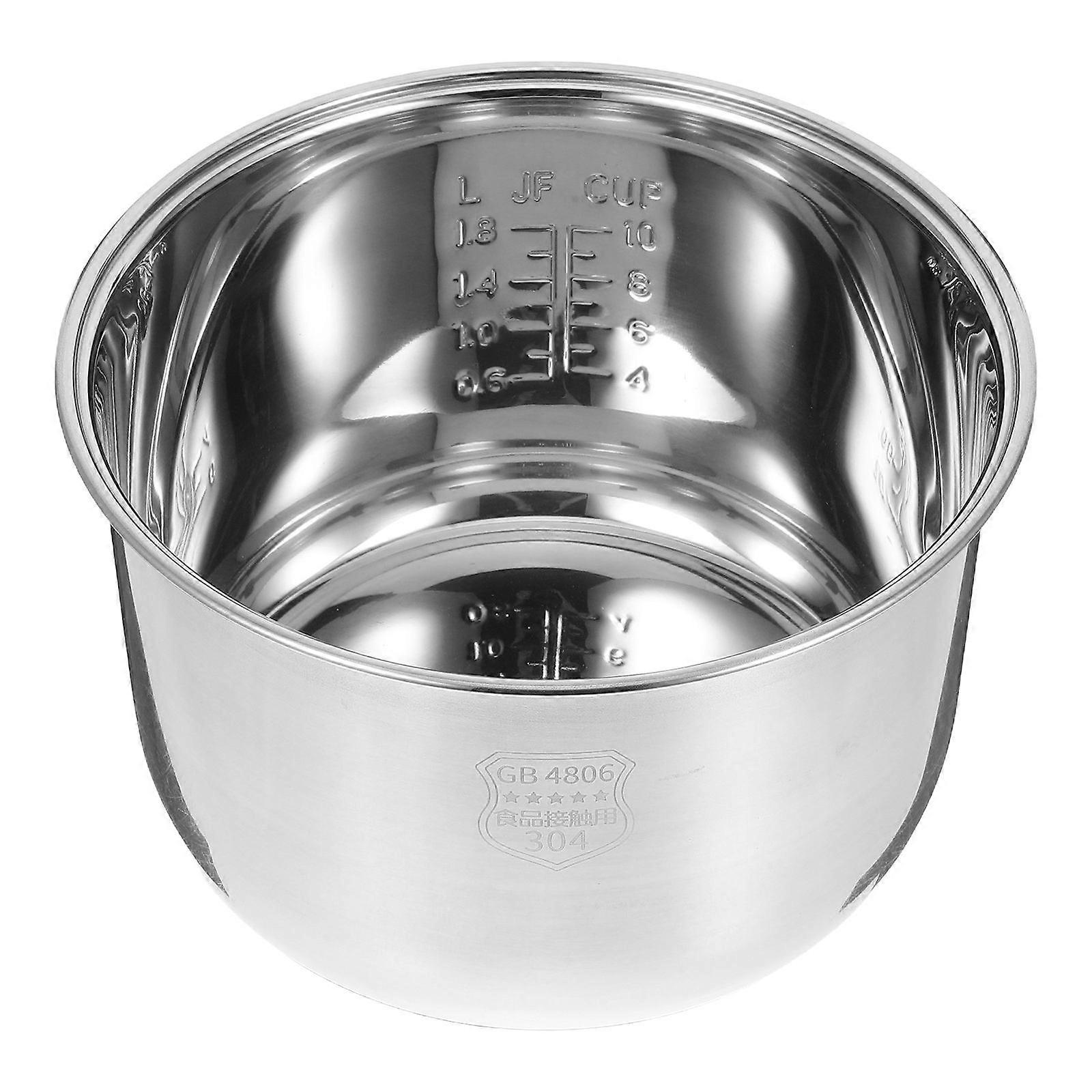 Replacement Pot Inner Pot For Rice Cooker 23.70X23.70X14.80cm Silver Steaming 1Set