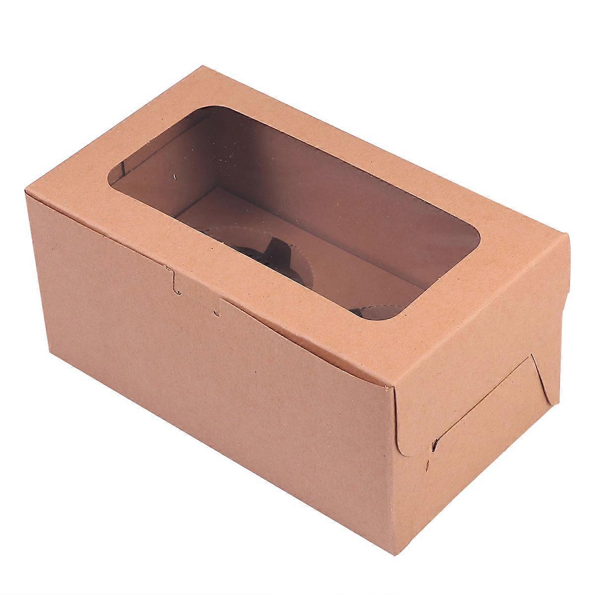 Baked Goods Packaging Egg Tart Box Pastry Container Chocolate 16x9x7.5cm Food Packaging 10Pcs