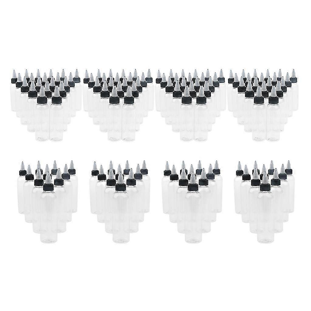 120 Packs Plastic Squeeze Bottles Twist Cap Nozzle Tip Applicator Bottles