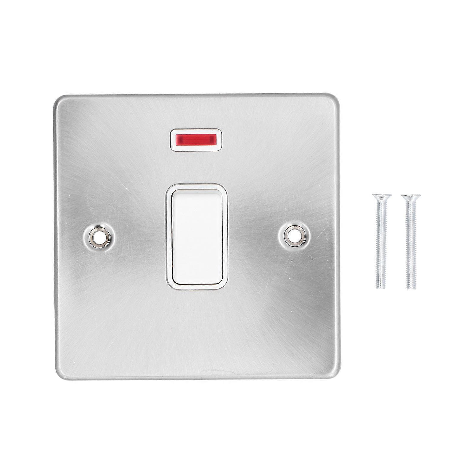 Single-control wall panel switch suitable for high-current electrical appliances and with indicator light