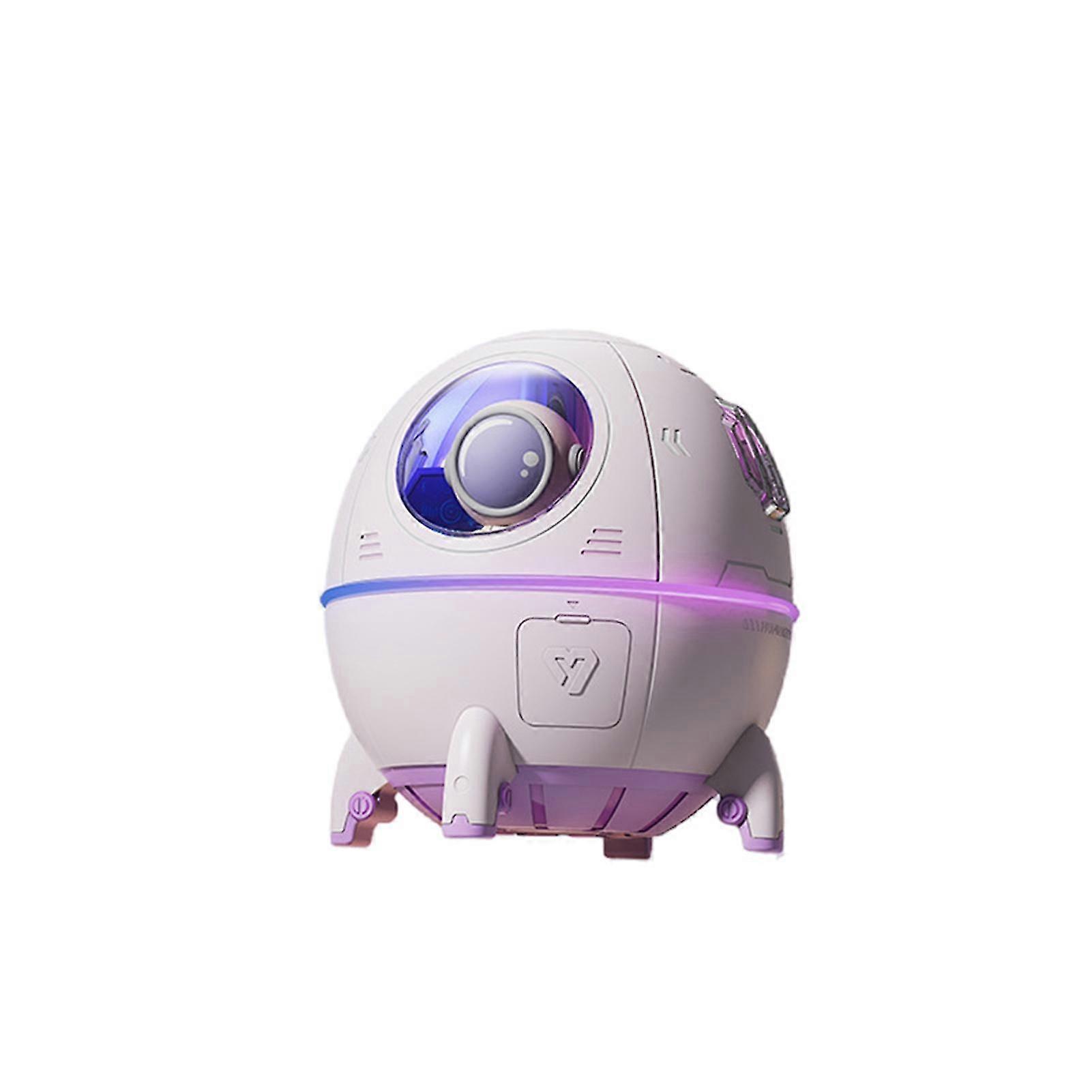 1 Set 220ml USB Humidifier Large Spray Fine Mist Ultrasonic Type-C Space Capsule Colorful Night Light Mist Maker for Home Use