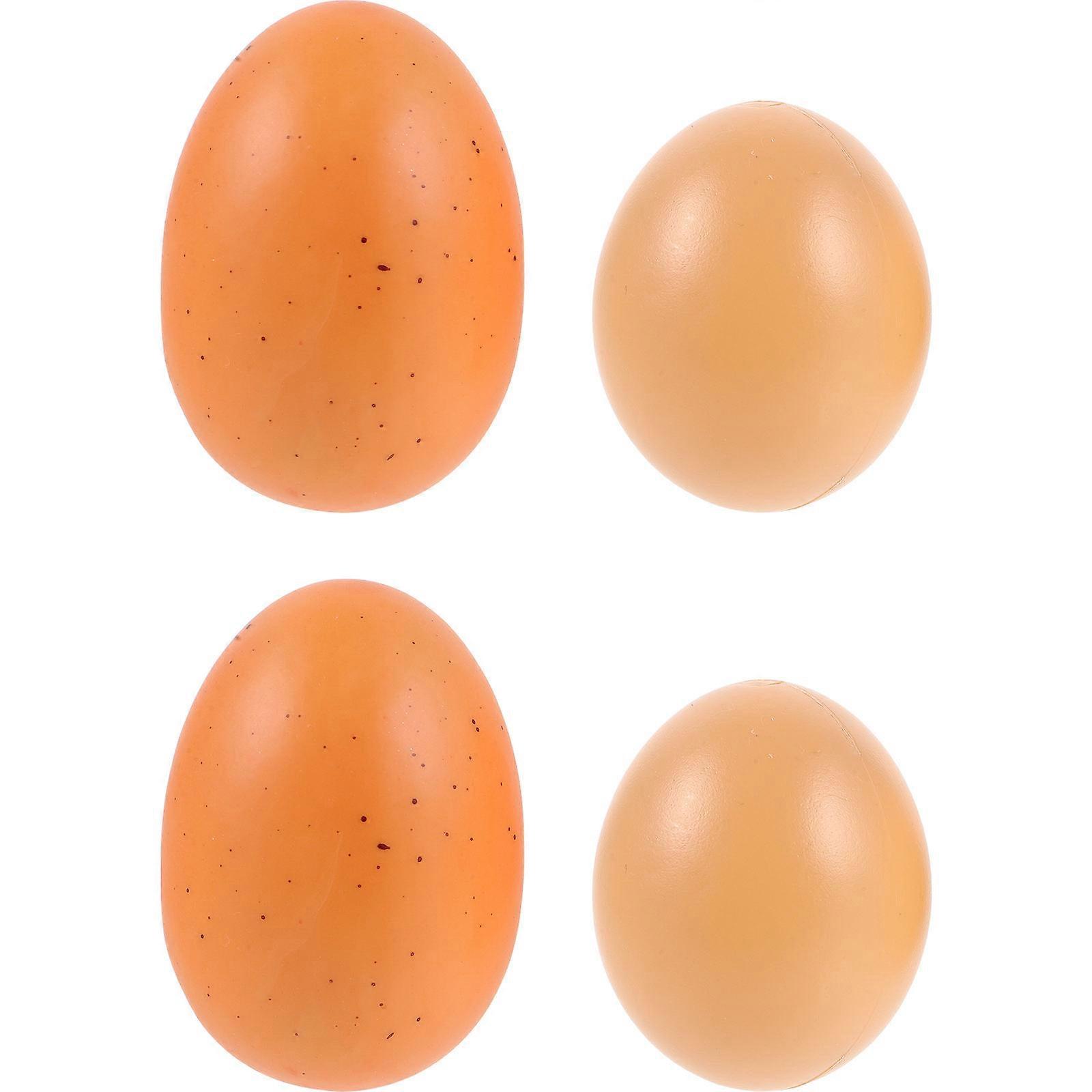Artificial Eggs Decorative Simulation Eggs Faux Chicken Eggs For Easter Holiday Classroom Activities 7X5CM Foam 4Pcs