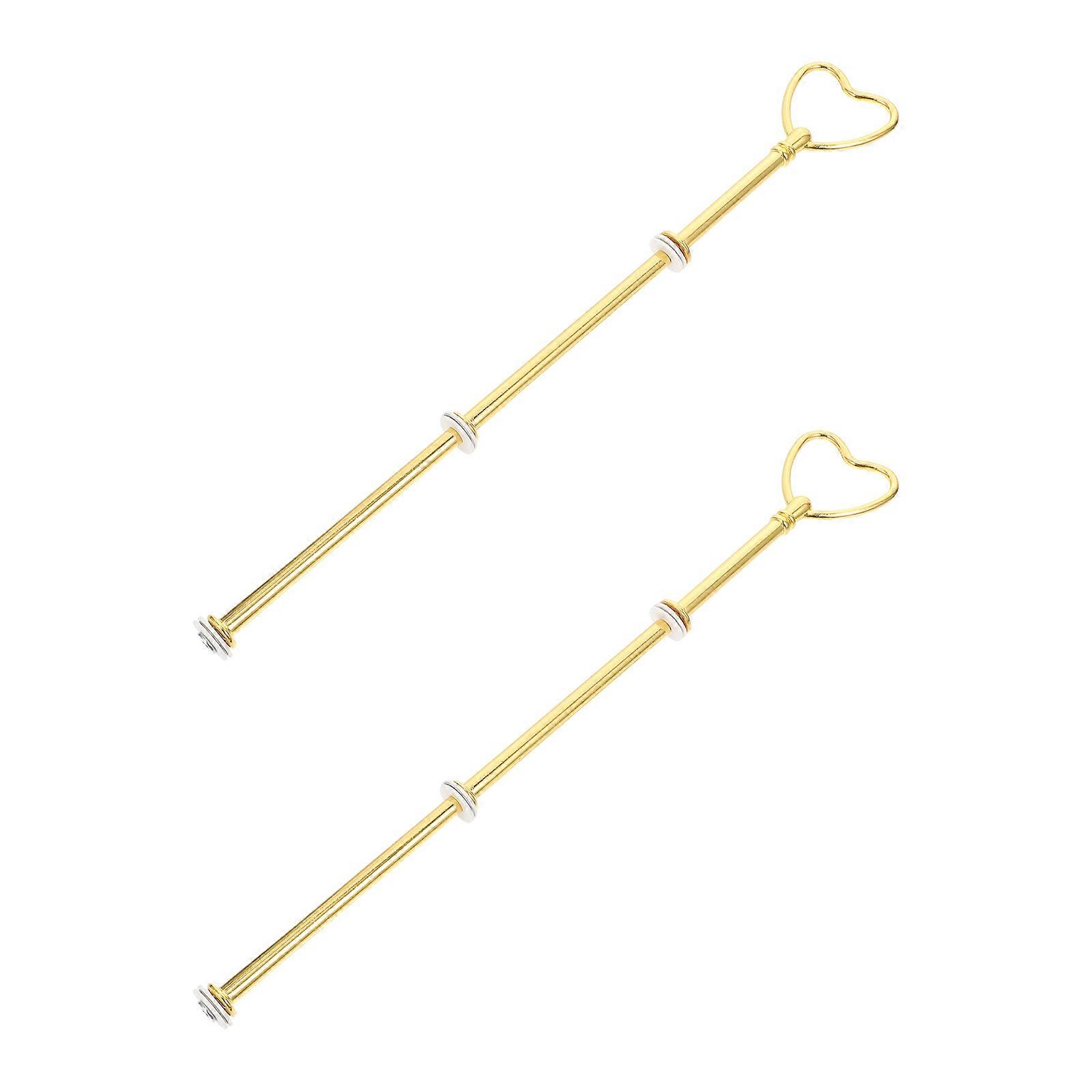 Dessert Rack Food Display Stands For Buffet Wedding Parties 33X4.5X1.5CM Golden 2Pcs