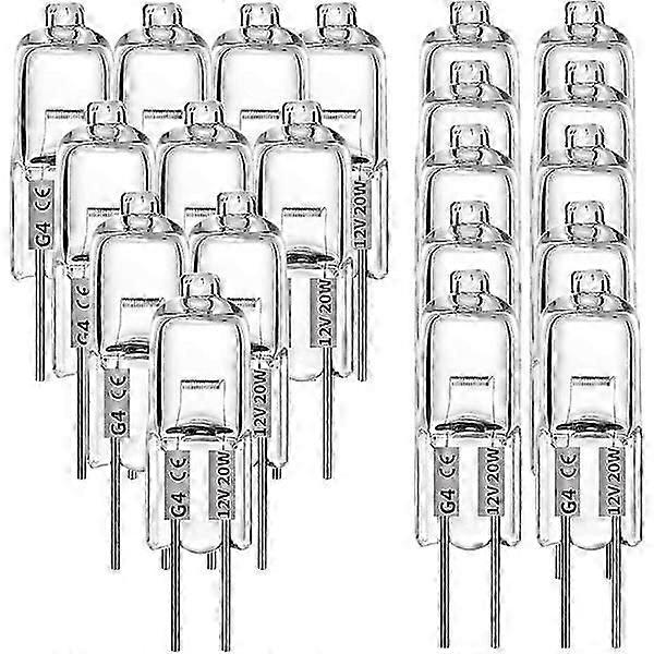 Λαμπτήρες αλογόνου G4 10W 12V - Θερμό λευκό - 20 Pack