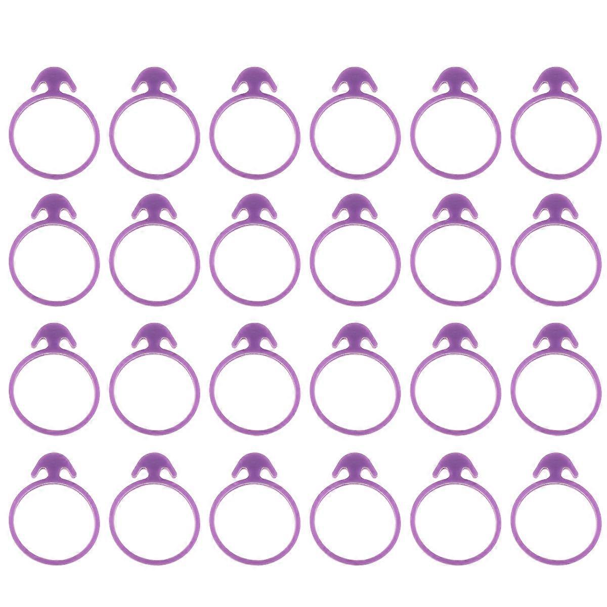 Icing Pens For Cake Decorating Sealing Ring Purple For Kitchen Use Easy Tip Change 3.2 x 2.5 x 0.4cm 48Set