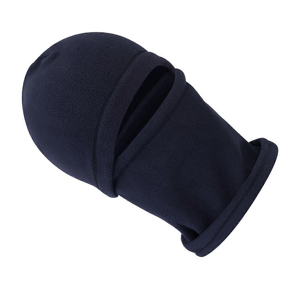 Windproof Clispeed Balaclava Hood Drawstring Face Cover Headgear for Skiing Hiking Fishing Hunting Navy 1Pack