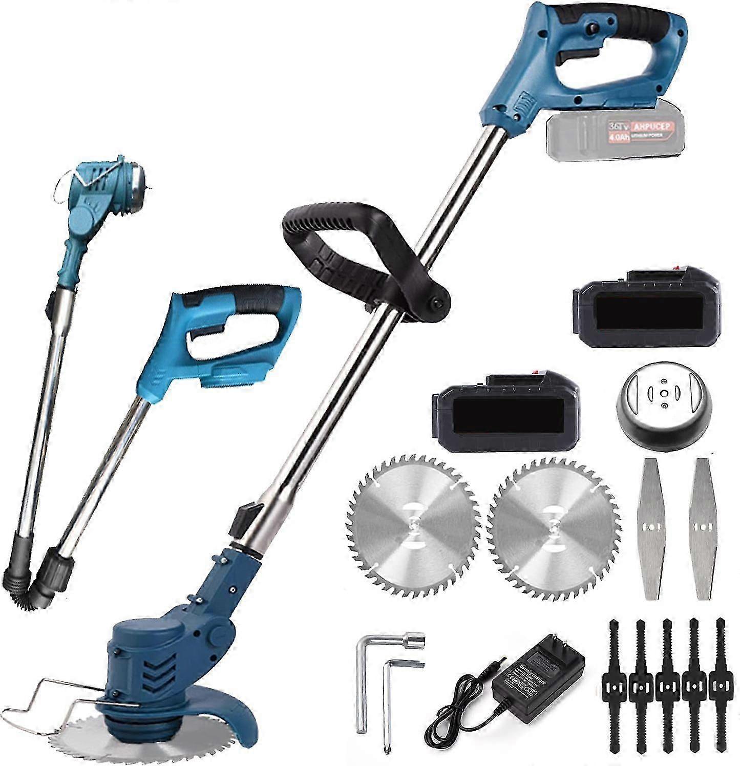 Confezione da 2 batterie ricaricabili per tosaerba elettrico a batteria tagliaerba attrezzi da giardino design pieghevole