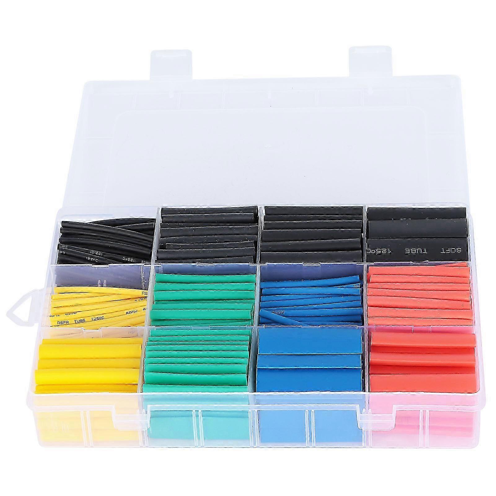 530Pcs Heat Shrink Tubing Insulation Protection Shrinkable Combination Set in Various Colors