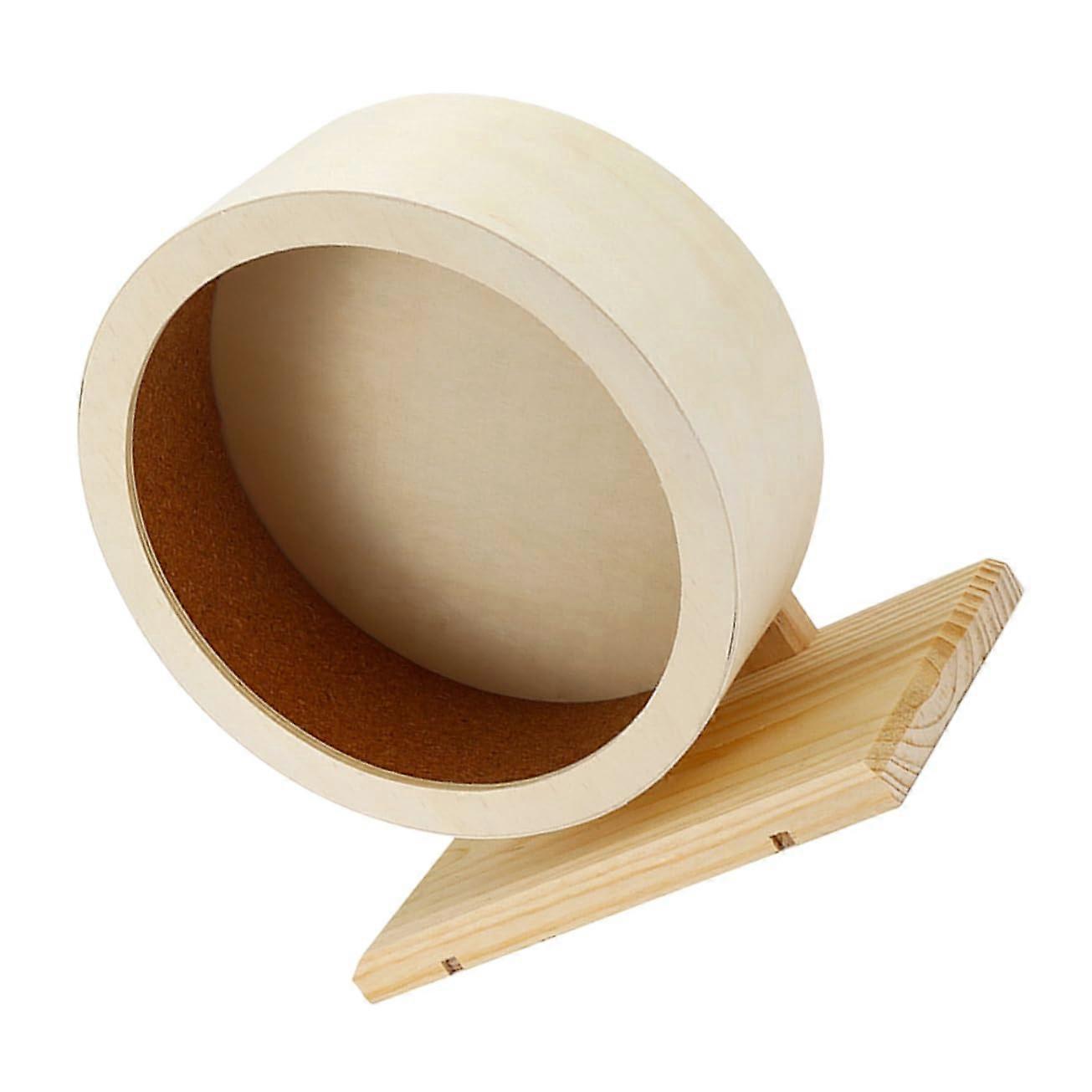 Small Pet Exercise Wheel Wooden Toy Silent Running Wheel for Hamsters Guinea Pigs Chinchillas Medium Size Cage Use