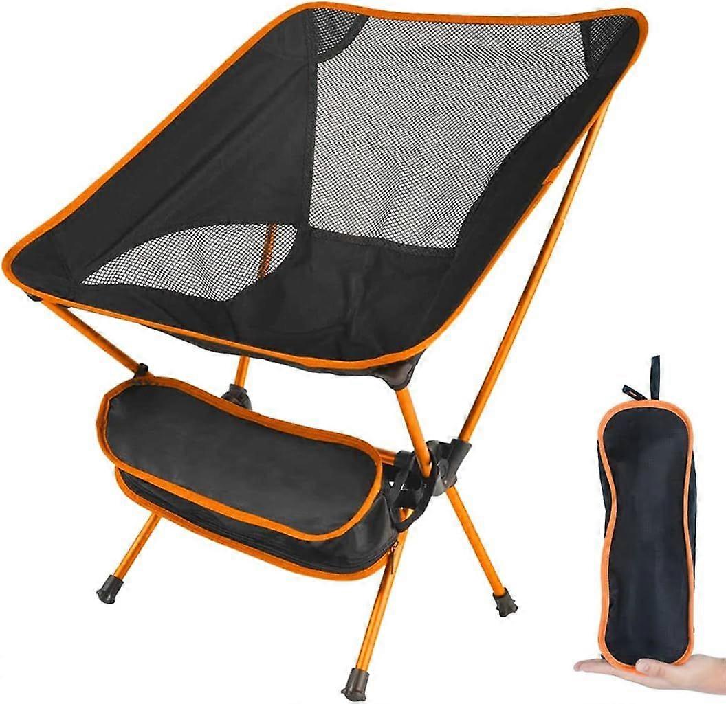 折りたたみ式キャンプチェア超軽量、ポータブルバックパッキングチェア、ヘビーデューティ135kg容量、キャンプ、ガーデン、釣り用のキャリングバッグ付き屋外チェア