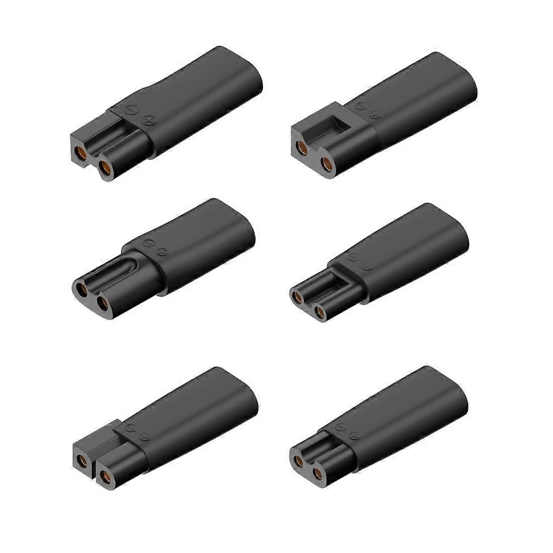 USB C to 2 Pin Adapter for Hair Trimmer Shaver 6 Pcs/Set