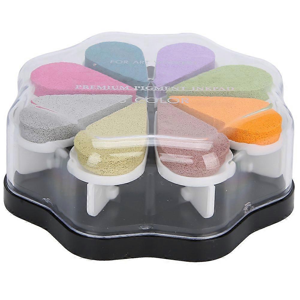 2025 Latest Model Petal Inkpad 8 Colors Water Based DIY Hand Stamp Pad Strong