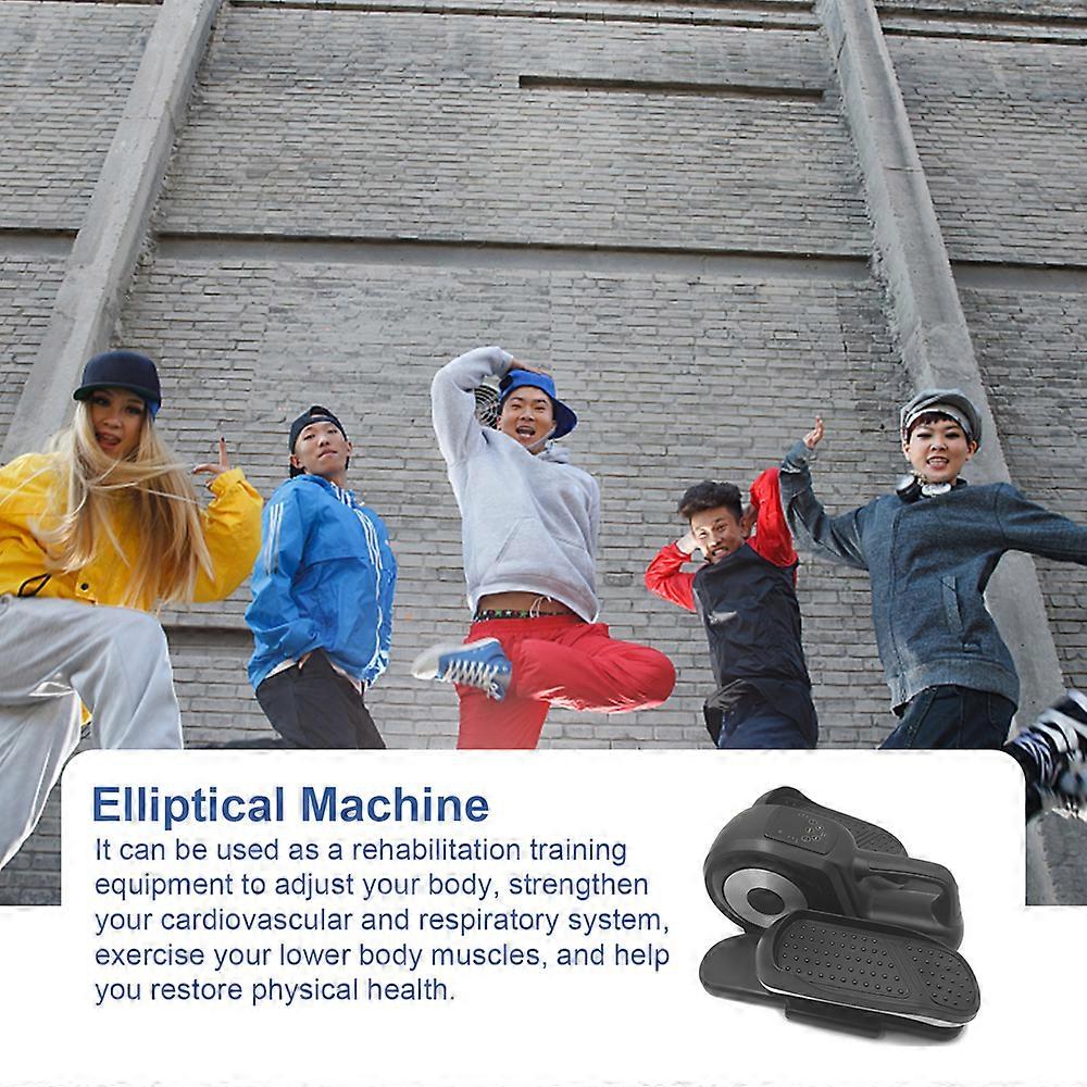 Electric Elliptical Machine Under Desk Pedal Exerciser Leg Strength Trainer Anti-Slip with 12-Level Speed Auto/Manual Operating Modes Remote Controll