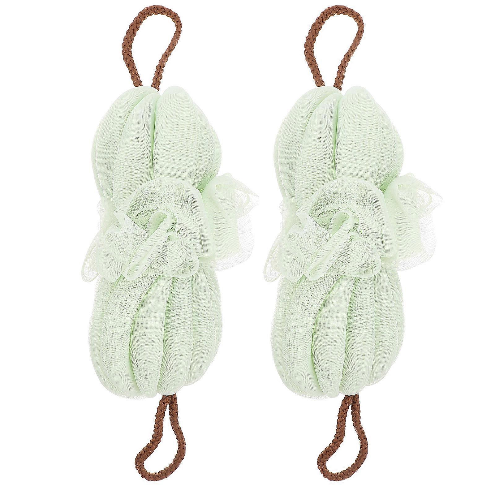Practical Bath Flowers for Daily Body Cleaning with Durable PE Material Green Color