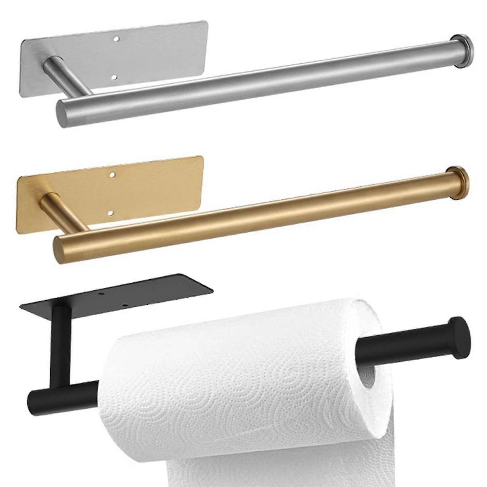 حامل منشفة ورقية - حامل منشفة ورقية من الفولاذ المقاوم للصدأ 304 حامل منشفة ورقية للمطبخ ، بدون حفر حامل منشفة ورقية ذاتية اللصق للمطبخ ، ب