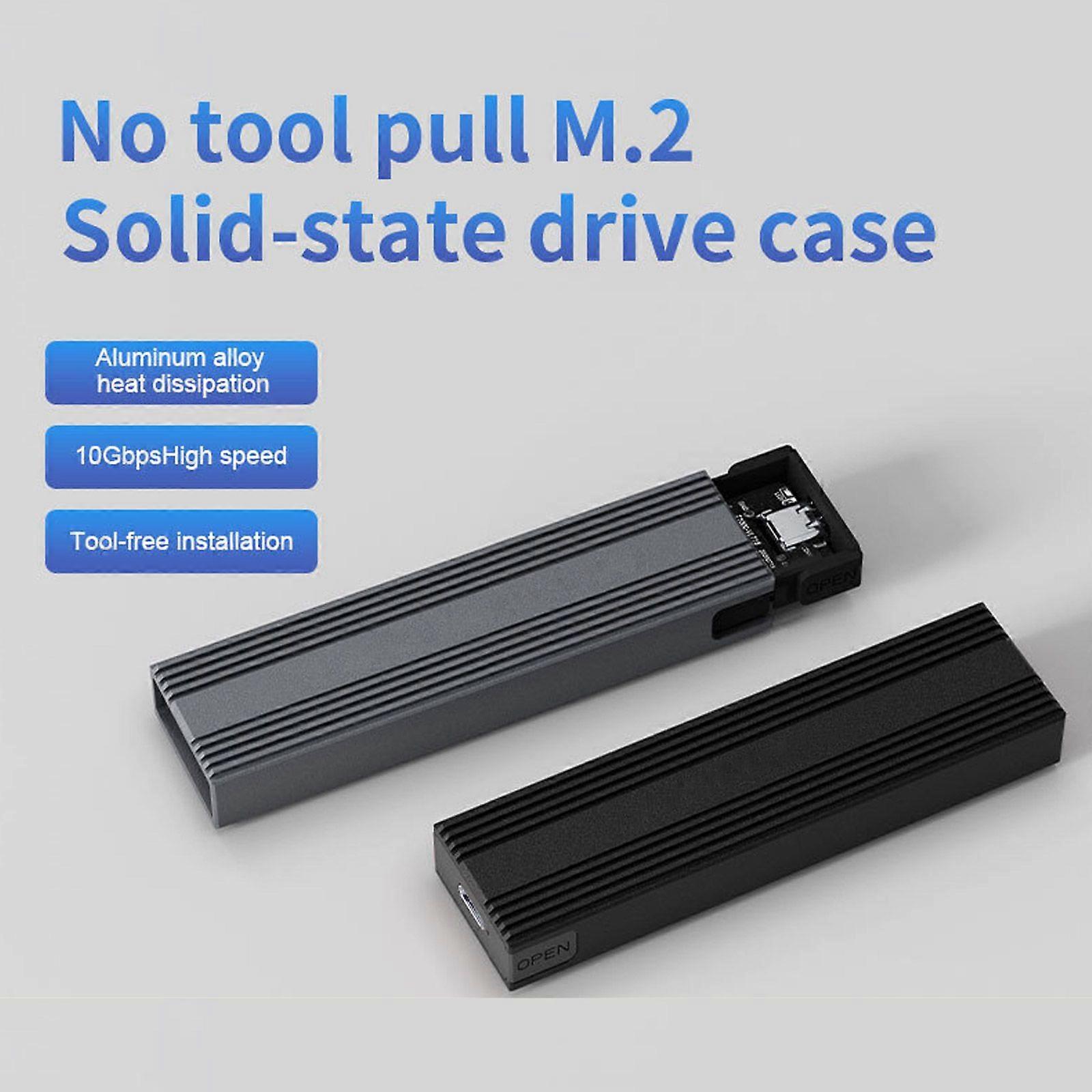 M2 SSD Case to USB Type C 3.1 Dual NVME PCIe NGFF SATA External m.2 Enclosure bk