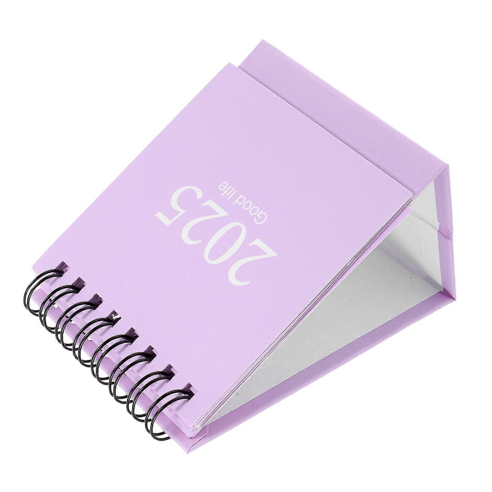 Mini Desk Calendar with Sturdy Holder   Thick Paper Flip Planner for Office & Home Use   Portable Desktop Easel for Daily Scheduling and Decoration