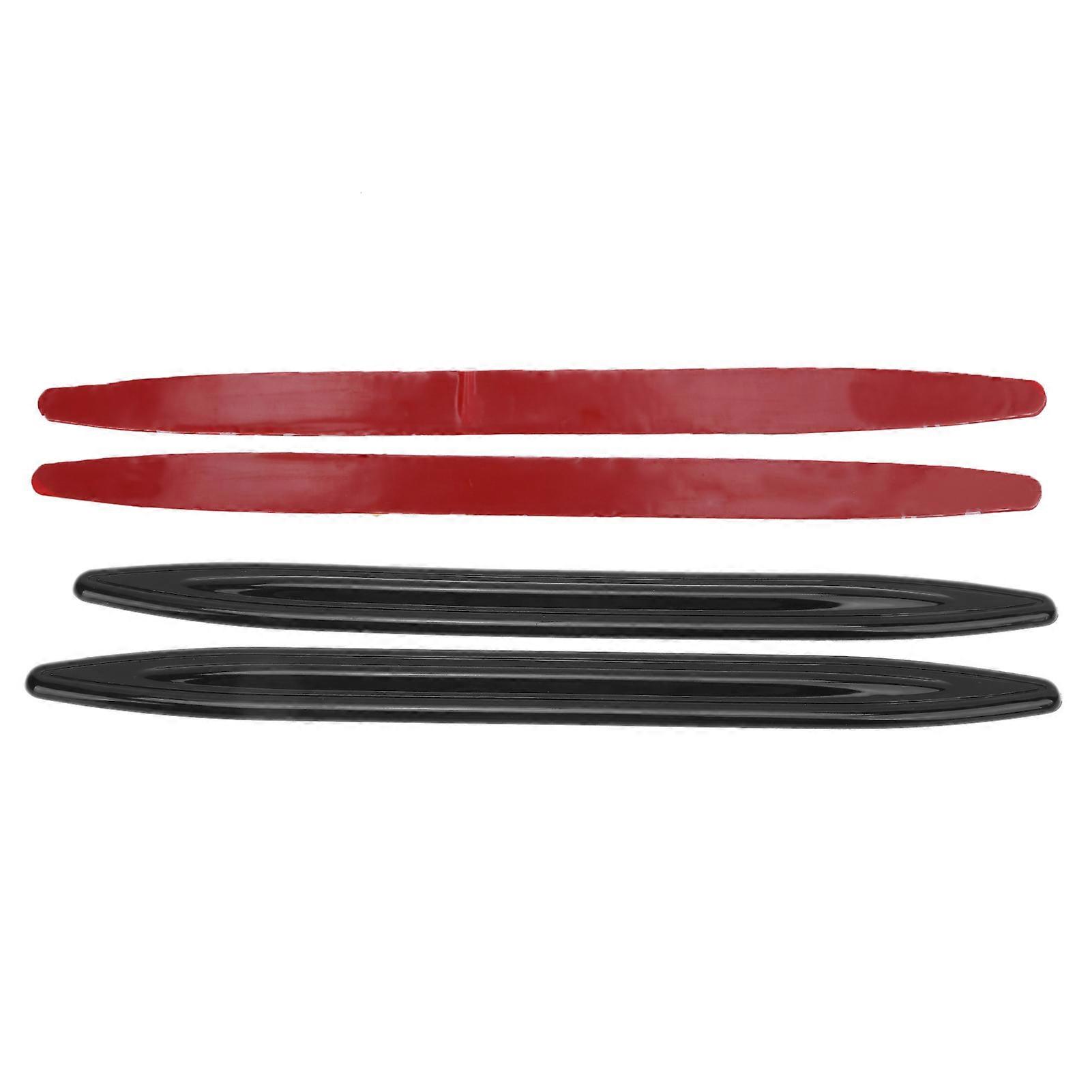 2pcs Car Front Rear Bumper Protector Body Door Corner AntiScratch Strips Glossy Black Modification Universal