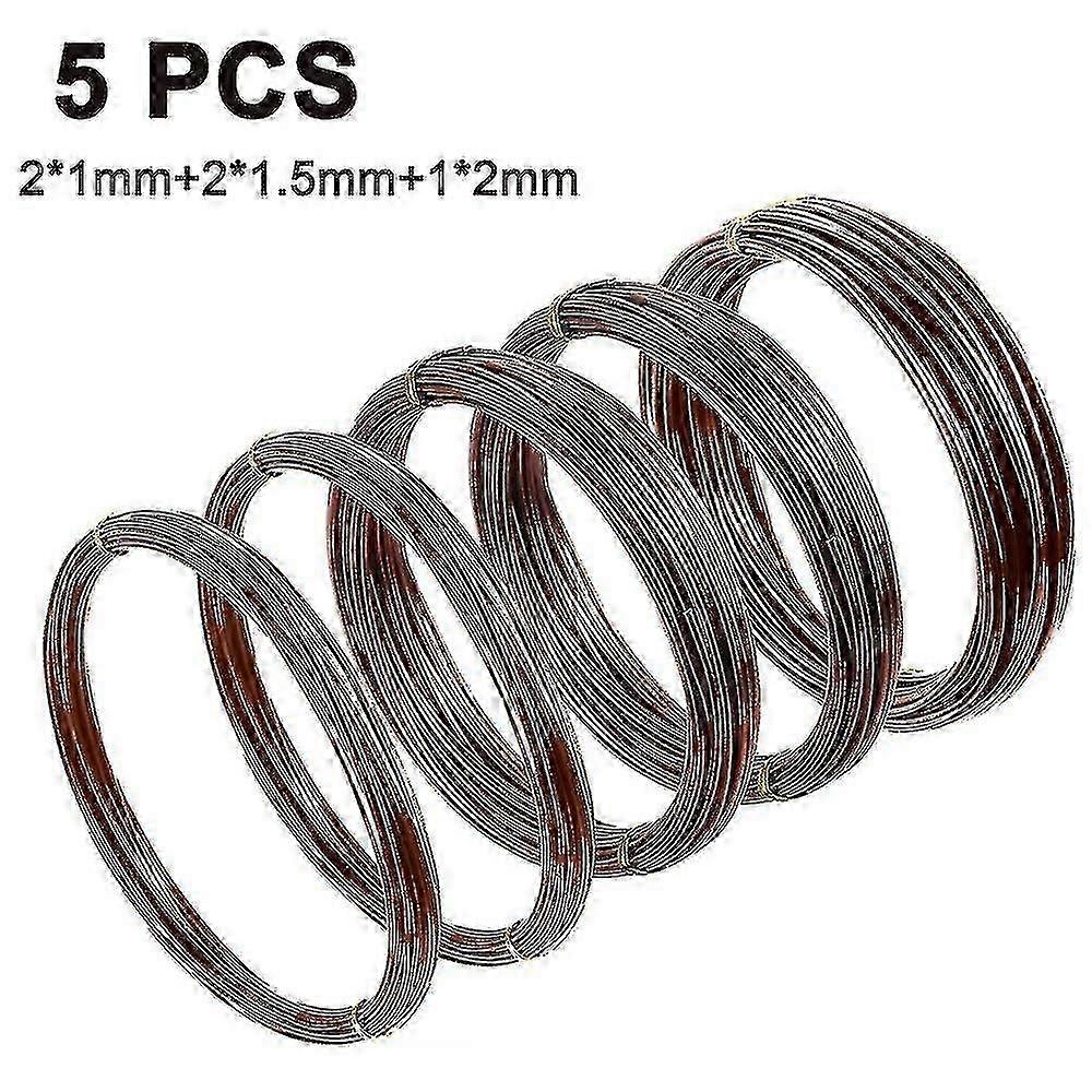 5 Pack Anodized Aluminum Bonsai Training Wires