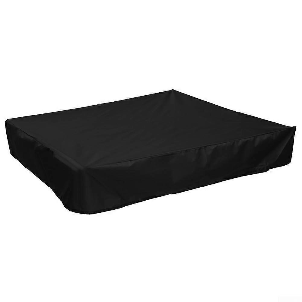 Oxford Cloth Sandpit Cover Αδιάβροχο Κάλυμμα Σκόνης για Χώρο Παιχνιδιού (Μαύρο, 120x120cm)