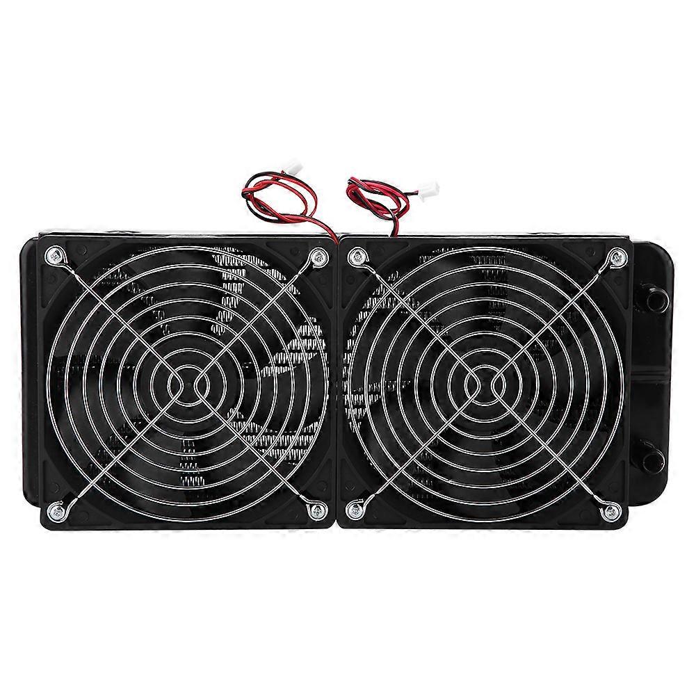 240MM Computer CPU Water Cooling Cooler Heat Row Radiator with Dual Fan 18 Tubes