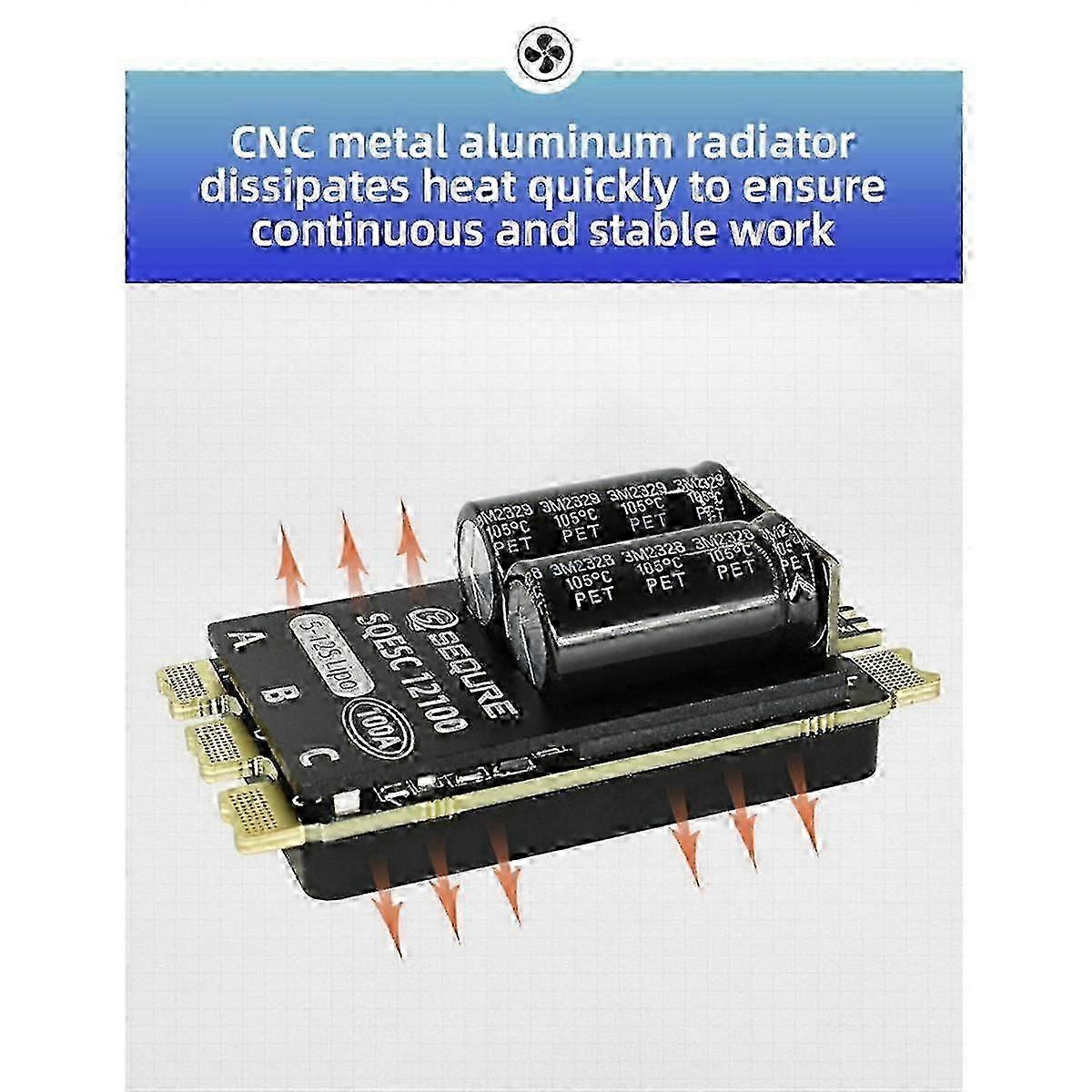 12100 Brushless Electric Speed Controller 5-12S Power Supply 100A BLHeli 32 for Airplane Models Bo JN