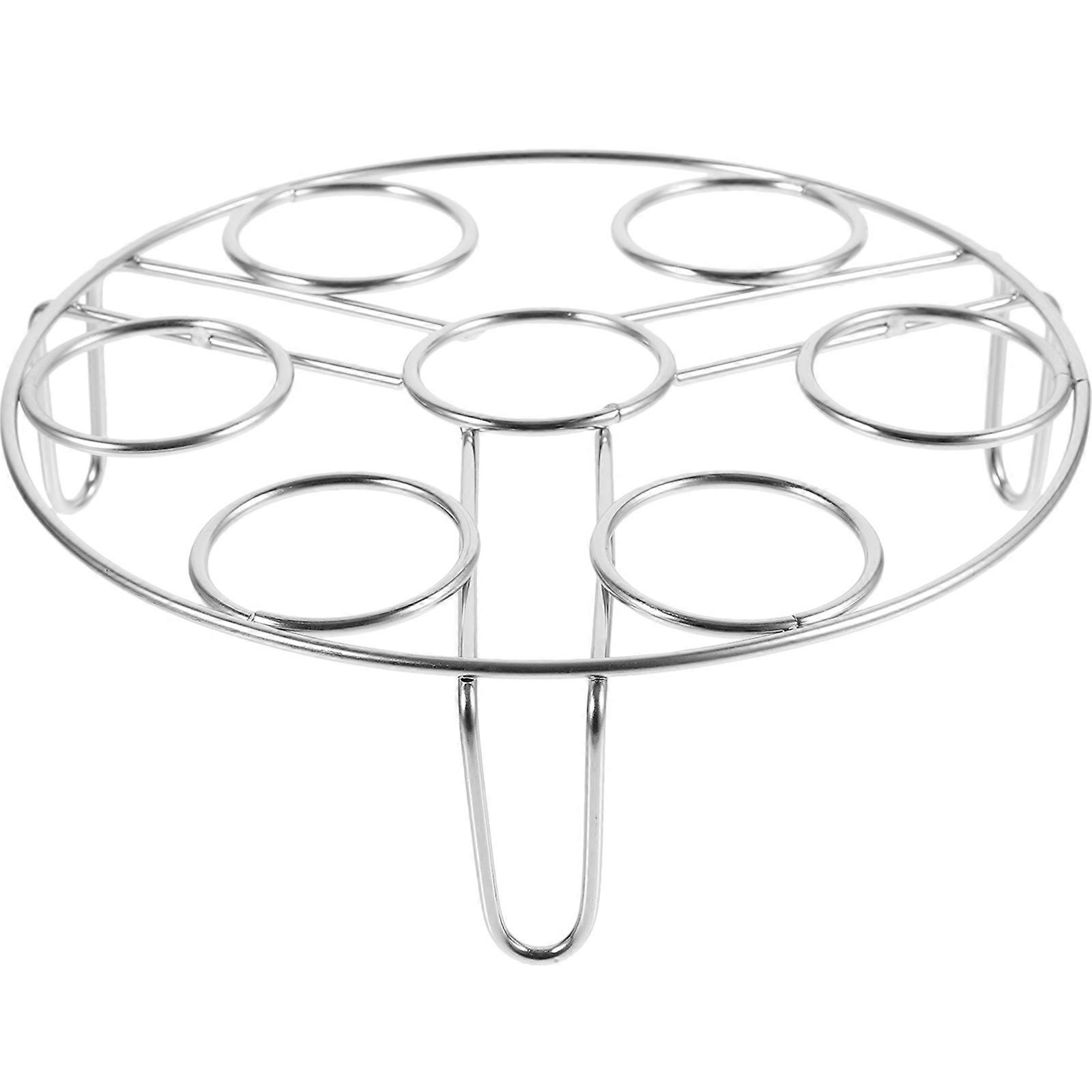 1pc Stainless Steel Steamed Eggs Rack Multi function Random Style Household Steaming Rack