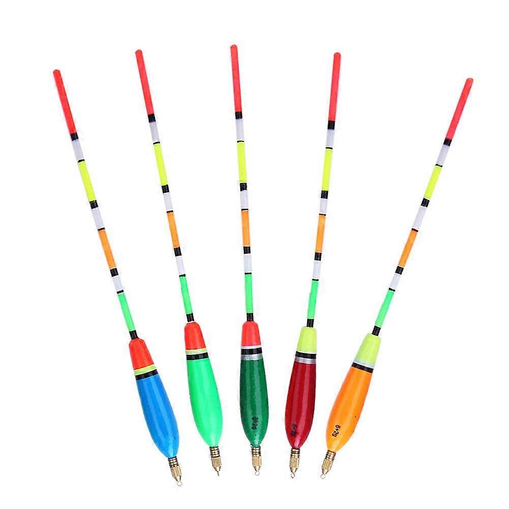 Multicolor Balsa Wood Fishing Bobber Buoy with Buoyancy for Extended Durability 5 Pieces Random Colors 62g 62g
