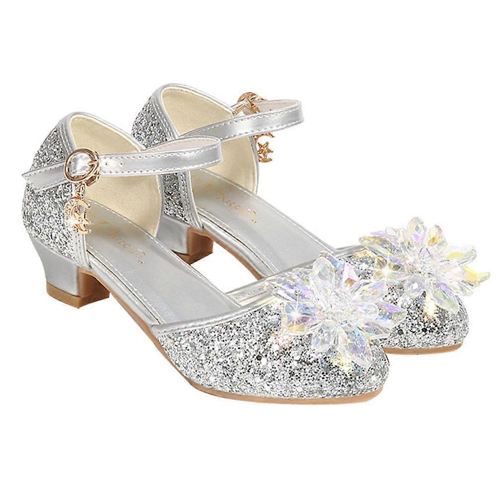 High Heel Shoes with Rhinestone Glitter Sparkly Crystal Princess Footwear for Parties, Birthdays, and Special Occasions Soft & Durable Design for