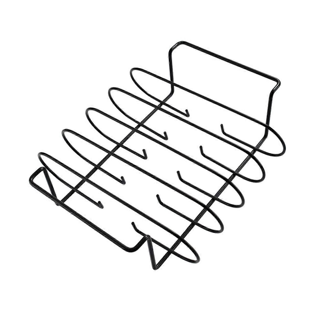 Grill Roasting Rack for Tepsisi Tray Outdoor Pork Rib Rack Iron Wire Black