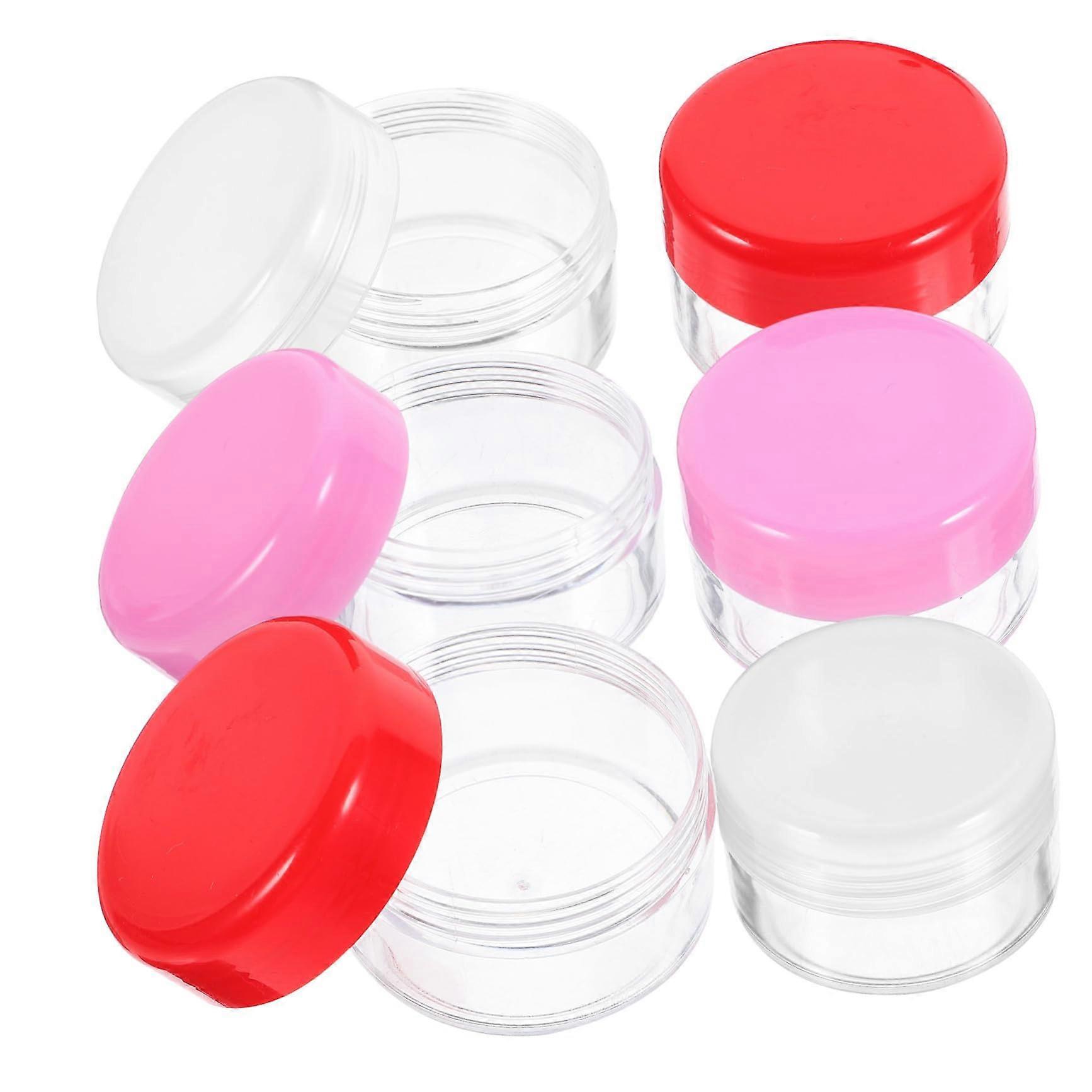 Lip Cream Jars Set Of 6, Small Travel Containers With Lids For Moisturizing Lip Balm On The Go